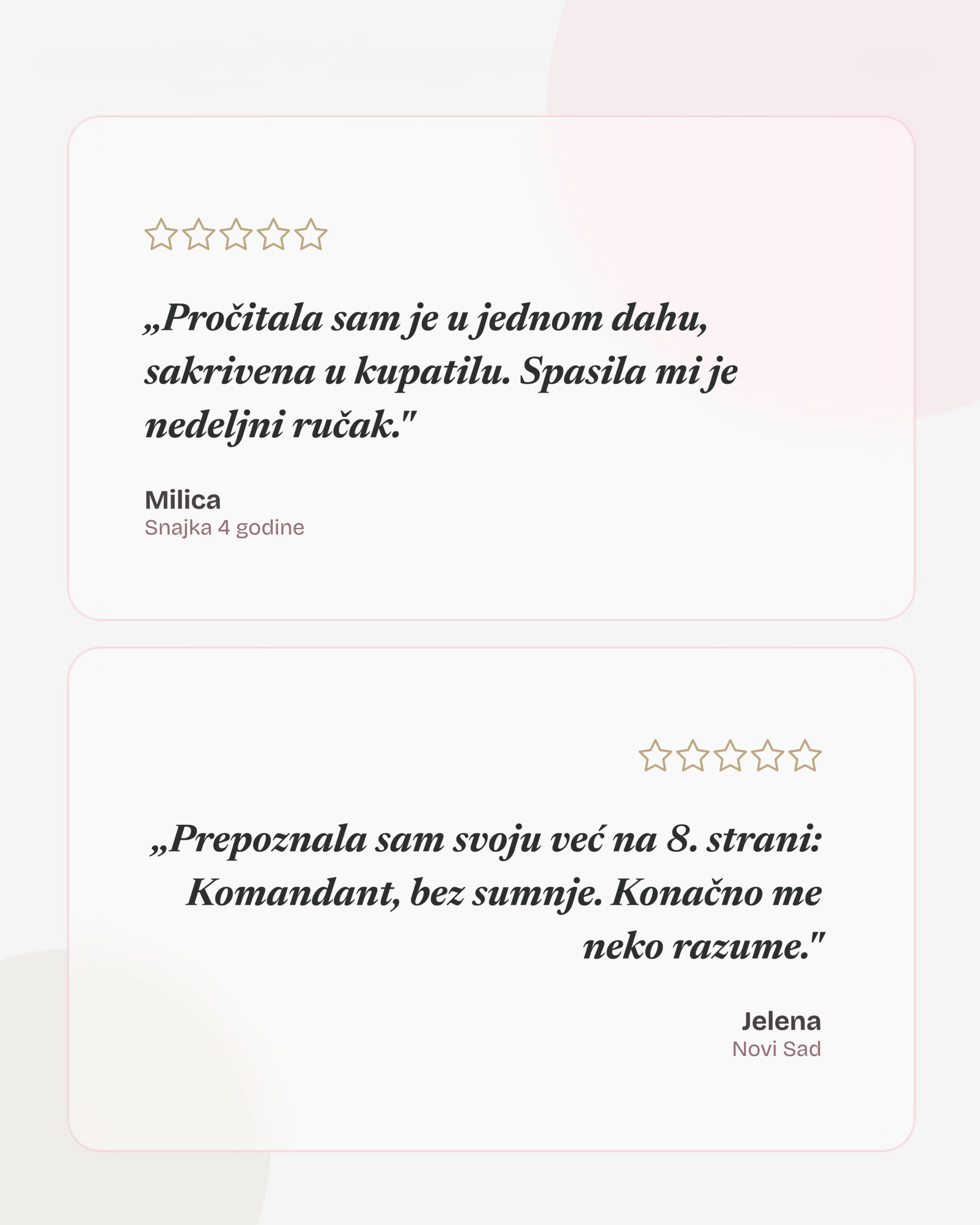 Svekrva reader reviews Instagram post