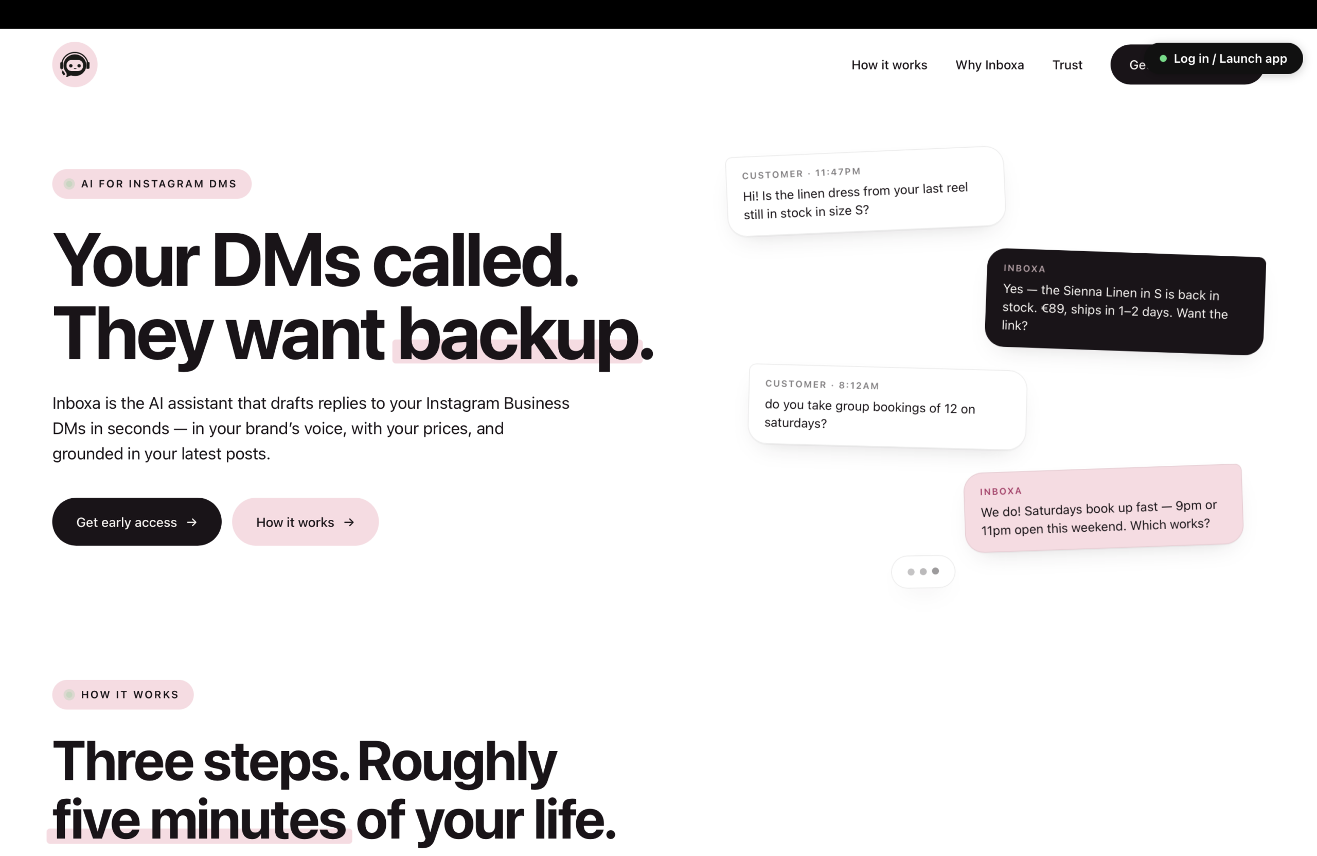 The Inboxa website