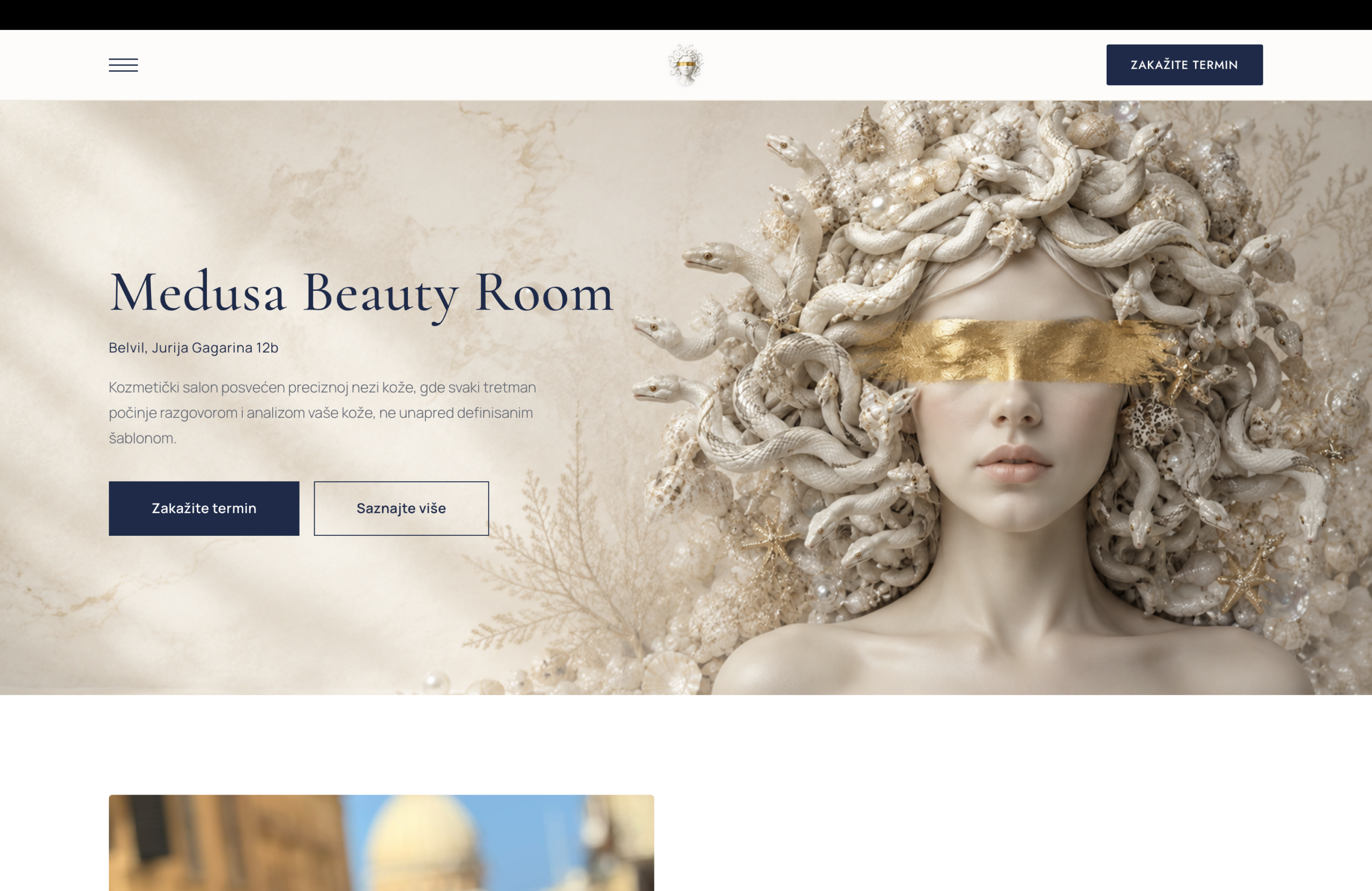 The Tretmani Lica website homepage