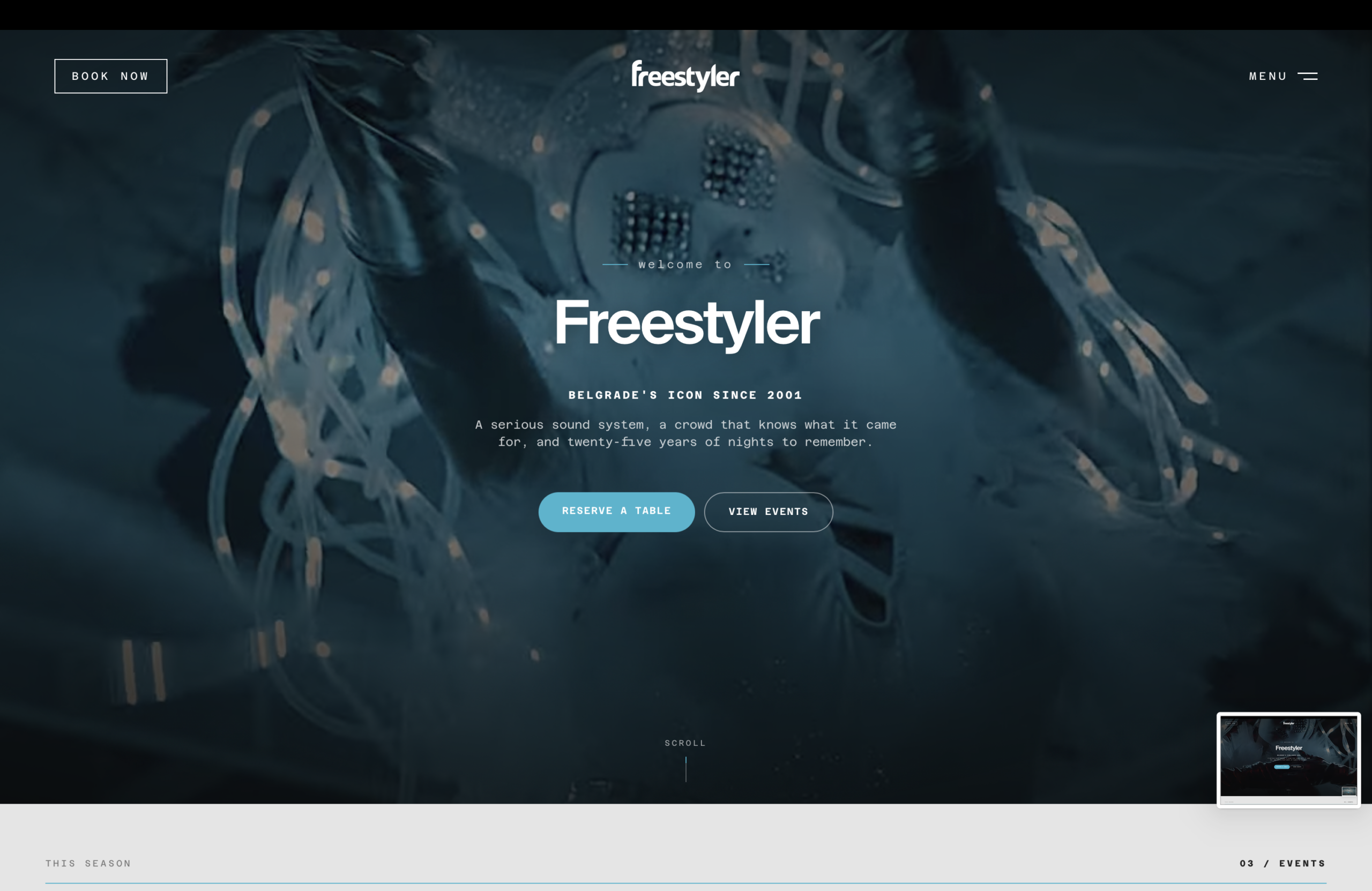 The Freestyler Club website homepage